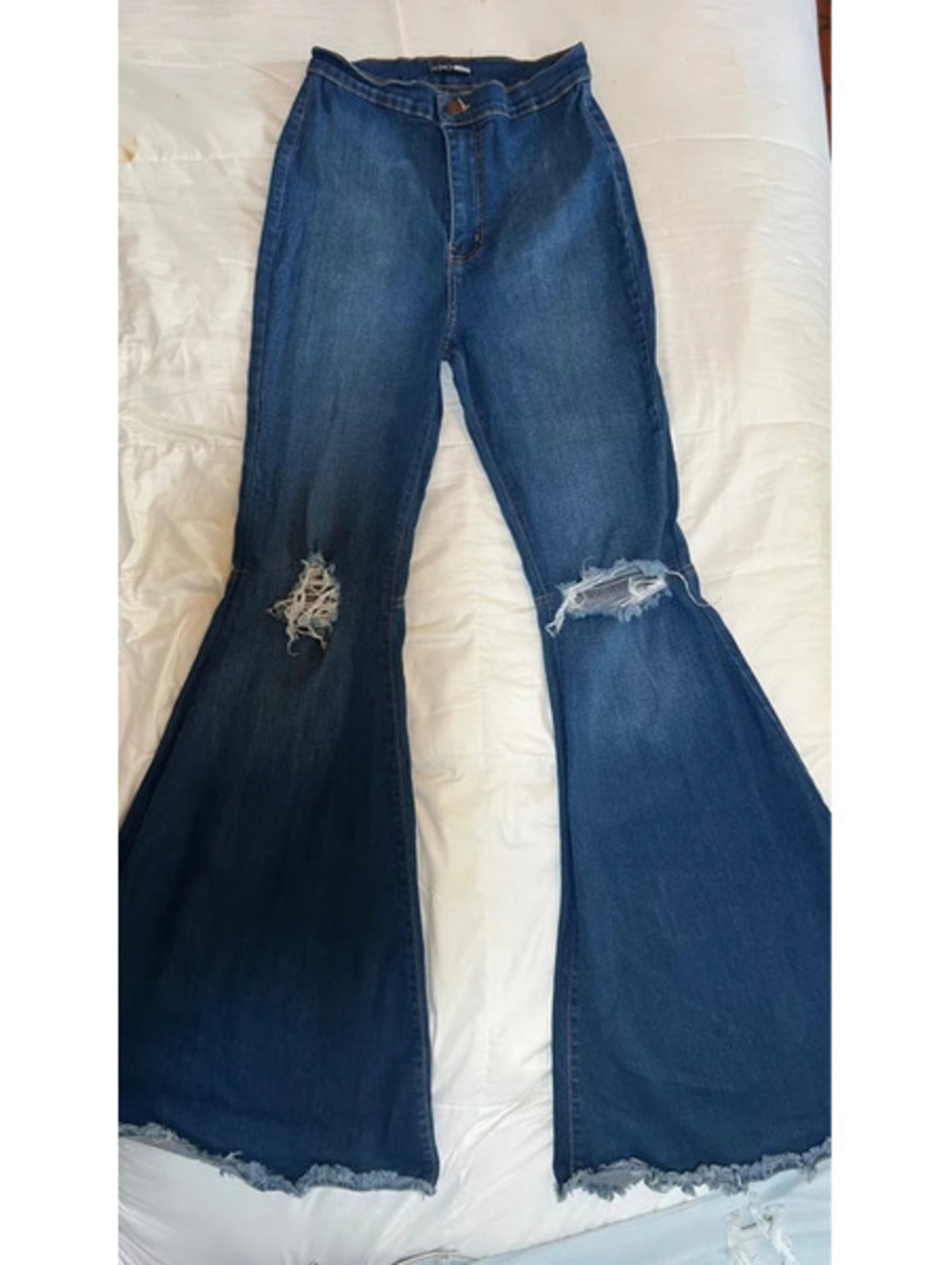 Denim flared jeans